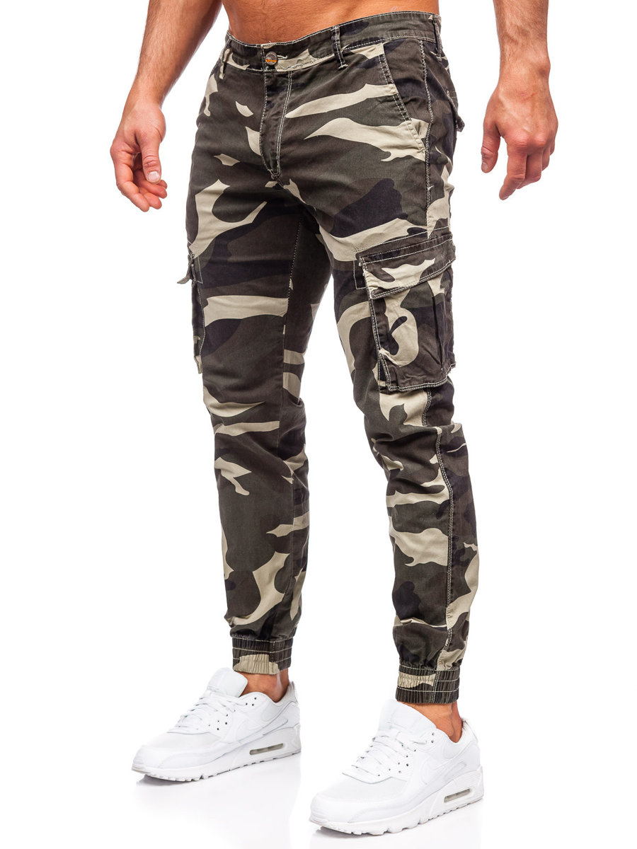 Blugi Joggers Cargo Kaki Army Bolf J