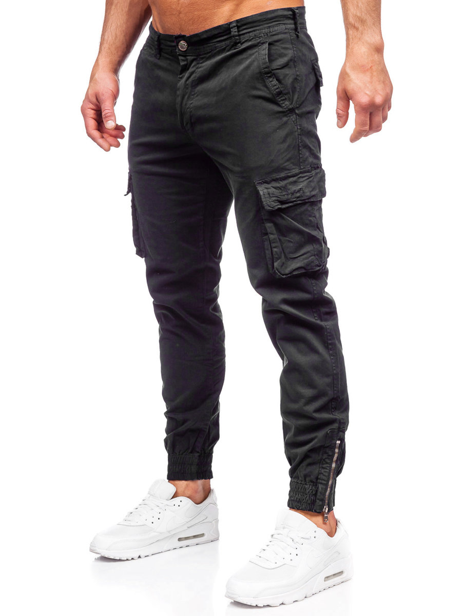 Blugi Joggers Cargo Negri Army Bolf Z