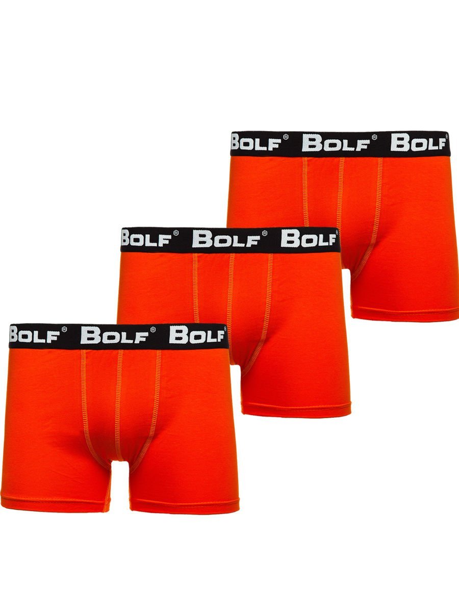 Boxeri bărbați portocaliu Bolf 0953-3P 3 PACK