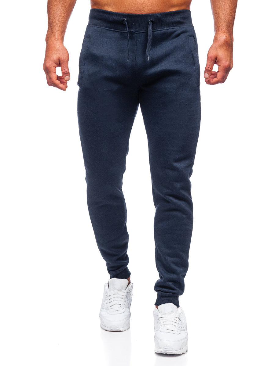 Pantaloni de trening bărbați albastru-cerneală Bolf XW01-A