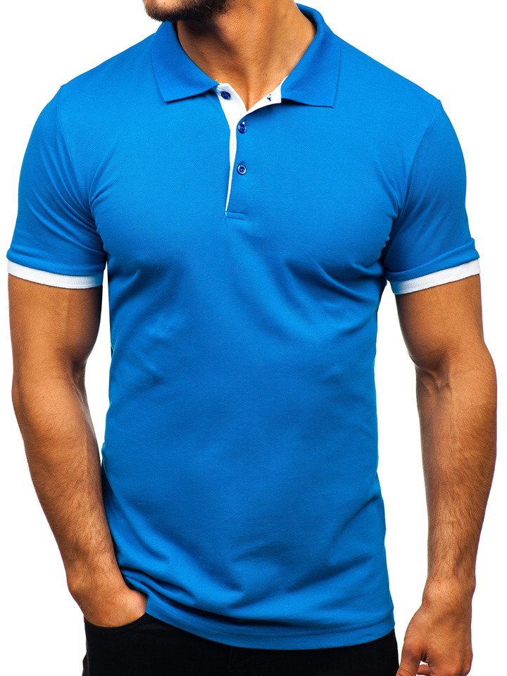 Tricou polo bărbați albastru Bolf 171222