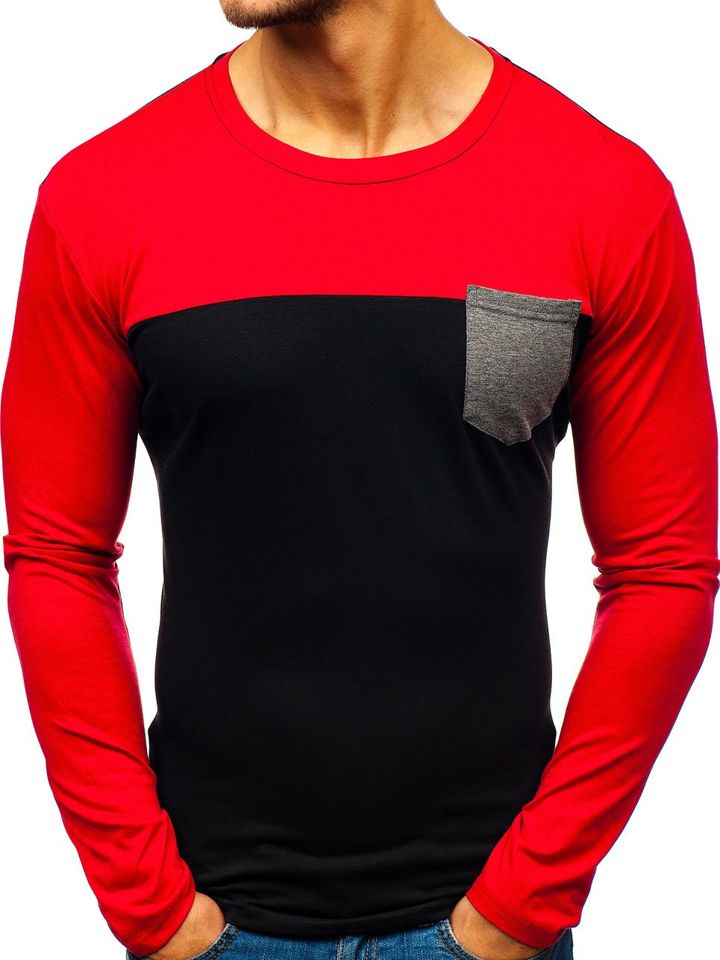 Long sleeve pentru bărbat negru Bolf 5001A