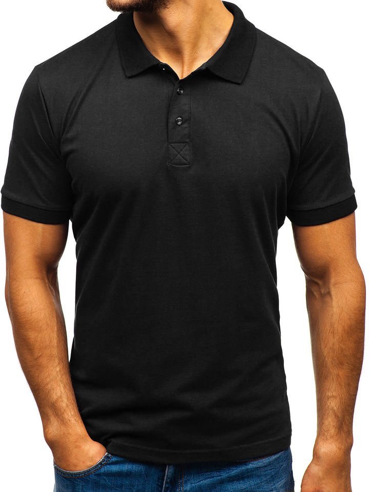 Tricou polo bărbați negru Bolf 171221-1