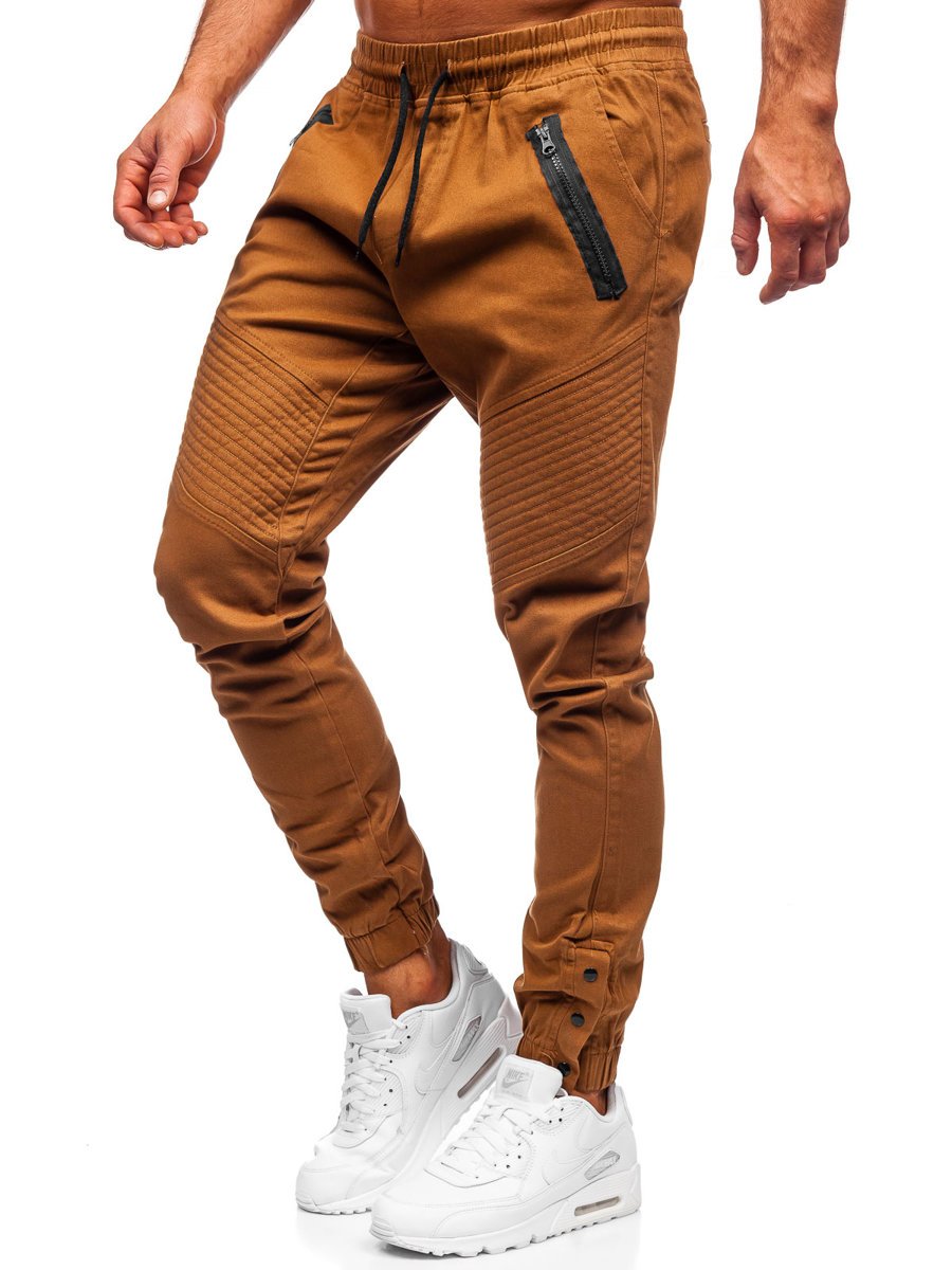 Pantaloni joggers camel Bolf 0952