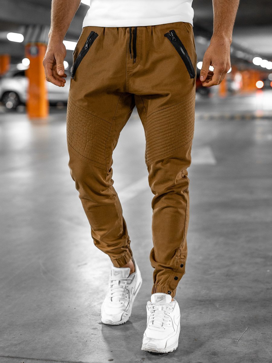 Pantaloni joggers bărbați camel Bolf 0952