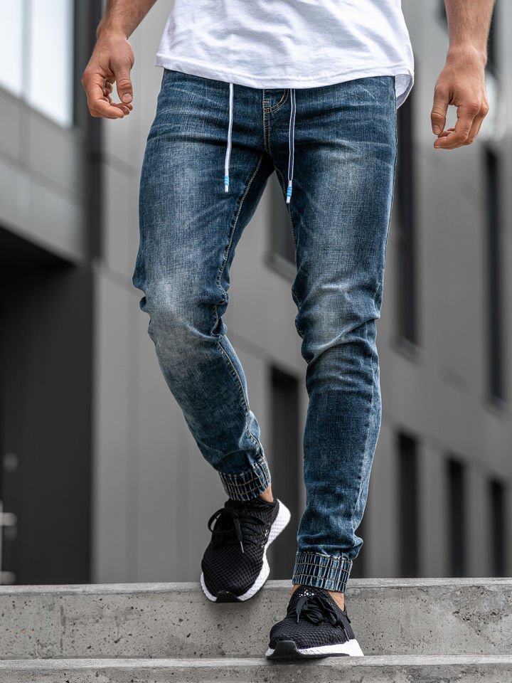 Blugi joggers bărbați bleumarin Bolf KA680