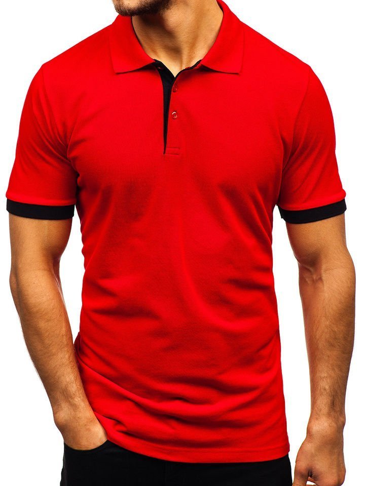 Tricou polo bărbați roșu Bolf 171222-1