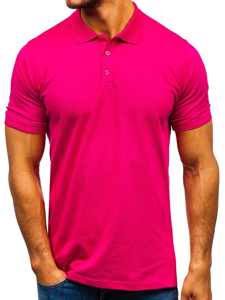 Tricou polo bărbați roz-închis Bolf 9025