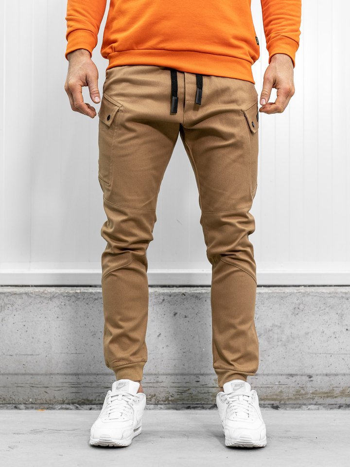 Pantaloni joggers camel Bolf 11103