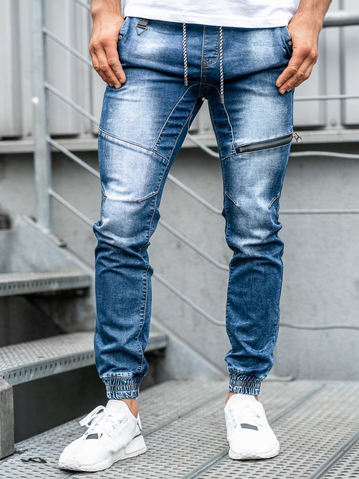 Blugi joggers bărbați bleumarin Bolf KA762