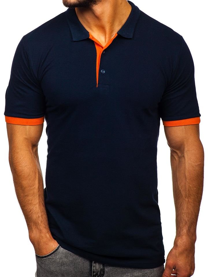 Tricou polo bărbați bleumarin Bolf 171222-1