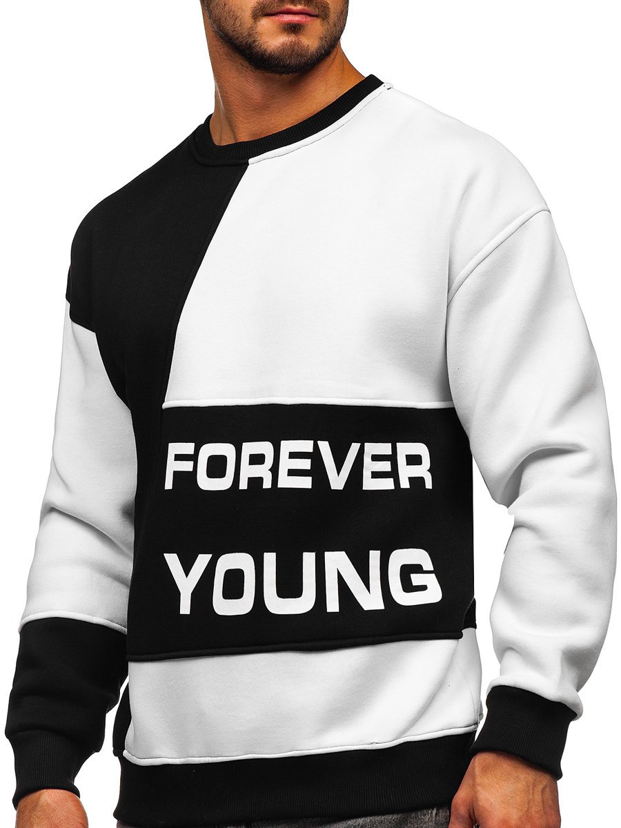 Bluză negru-alb Forever Young Bolf 0003