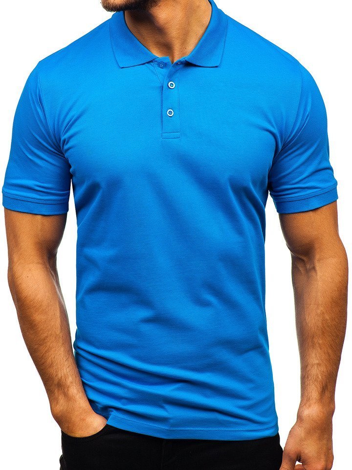 Tricou polo bărbați albastru Bolf 9025