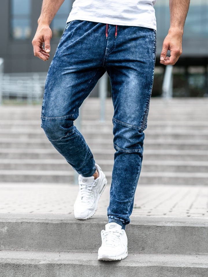 Blugi joggers bărbați bleumarin Bolf KK1021