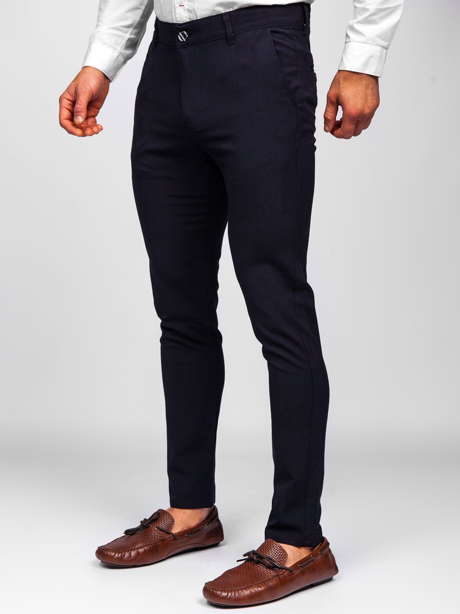 Pantaloni bleumarin chinos Bolf 0015