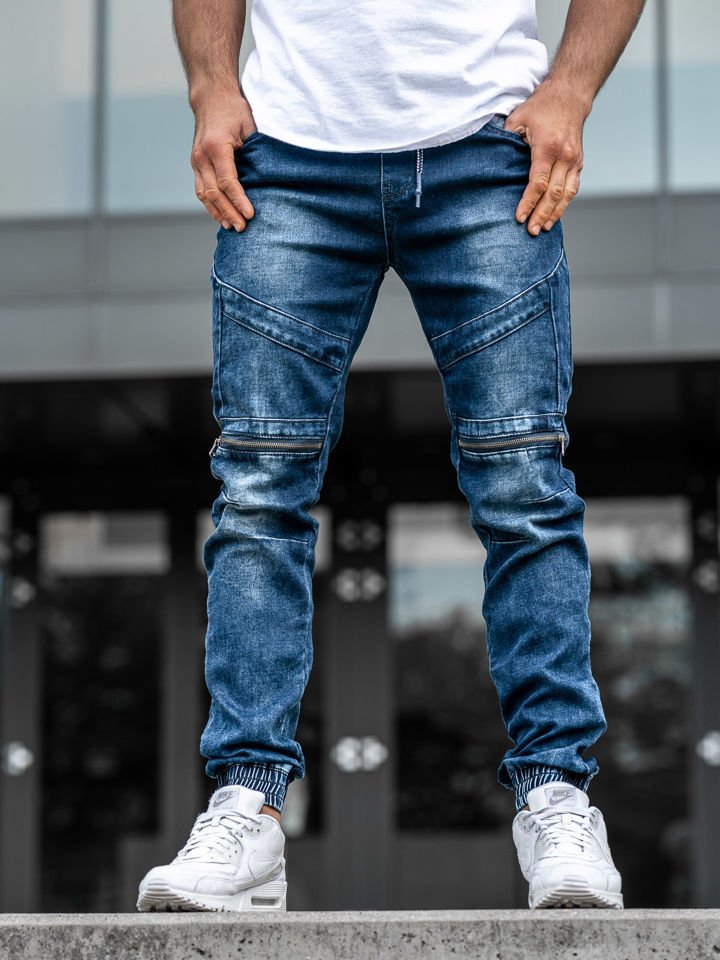 Blugi joggers bărbați bleumarin Bolf KA576