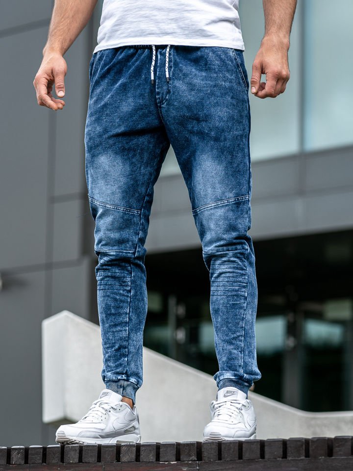 Blugi joggers bărbați bleumarin Bolf KK1022