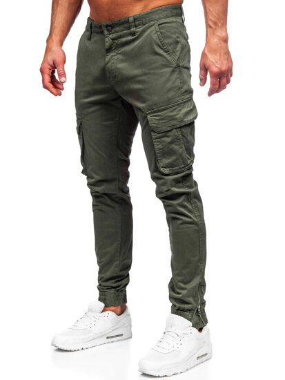 Pantaloni joggers cargo kaki Bolf 77322