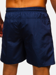 Pantaloni scurți de baie bărbătești bleumarin închis Bolf QD29