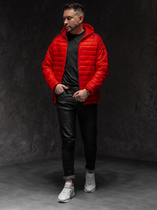 Geacă rosie matlasata Bolf 13021A1