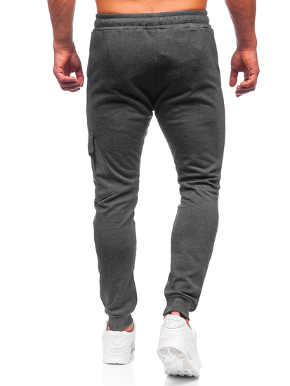 Pantaloni joggers cargo călduroși grafit Bolf HW2173