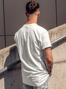 Tricou alb cu imprimeu Bolf 0202A