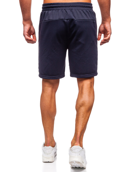 Pantaloni scurți de trening pentru bărbați bleumarin Bolf 17K532