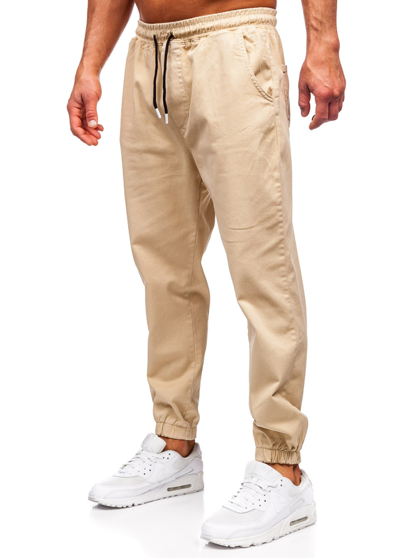 Pantaloni cargo joggers bej Bolf 001