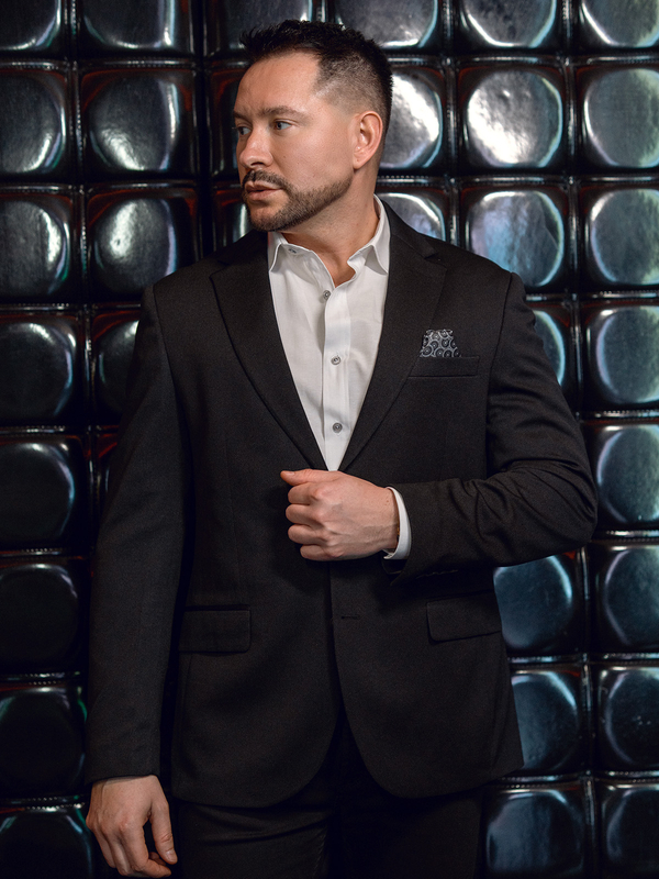 Sacou casual negru pentru bărbați Bolf 24401-1