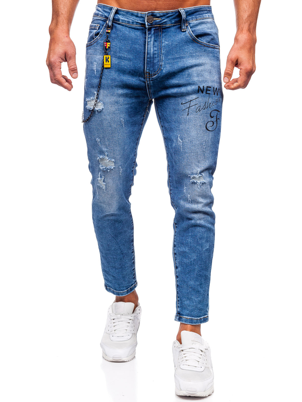 Blugi pentru bărbați, slim fit, bleumarin, Bolf TF251
