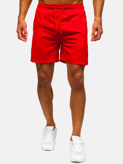 Pantaloni scurți de baie bărbătești roșii Bolf QD29