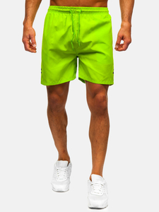 Pantaloni scurți de baie bărbătești verde neon Bolf QD29