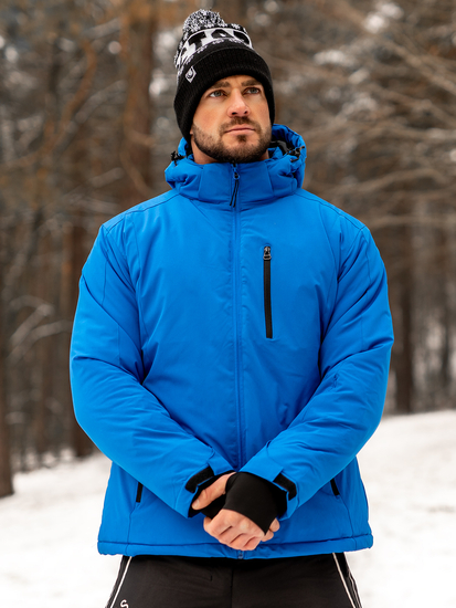 Geaca albastra pentru sporturi de iarna pentru barbati Bolf HH011A