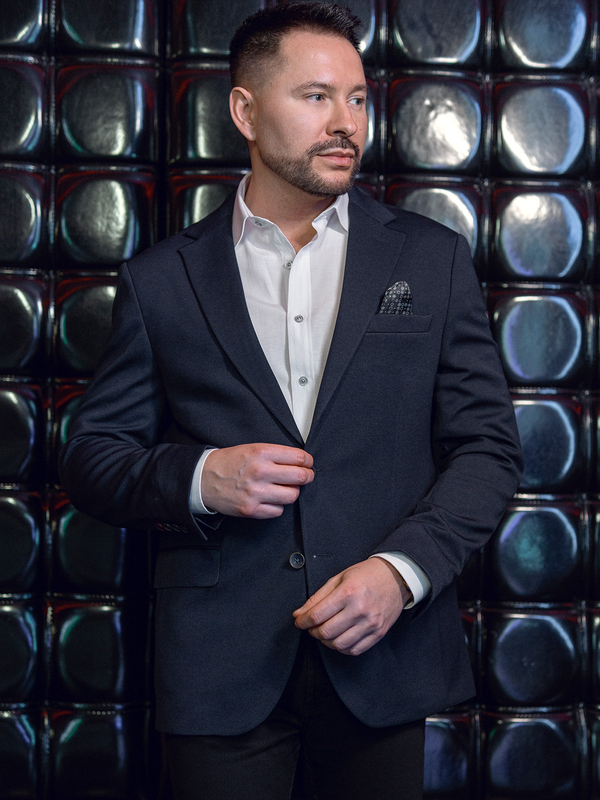 Sacou casual cu imprimeu jet de cerneală pentru bărbați Bolf 24401-1