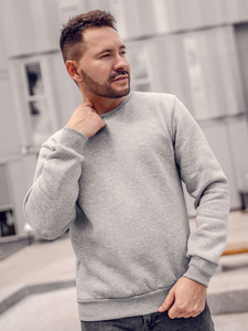 Bluză groasă gri-închis Bolf 2001A