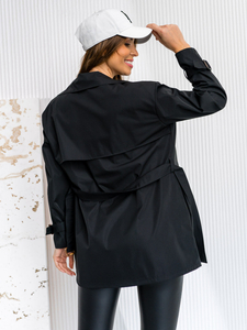 Trenci-palton negru dame Bolf 4508