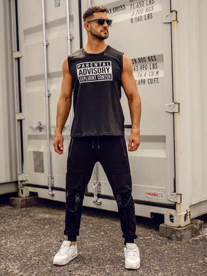 Top cu imprimeu negru Bolf 14828A