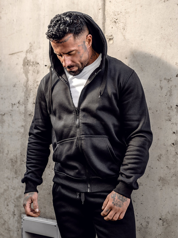 Hanorac negru Bolf 2008A