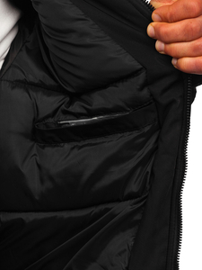 Geaca de iarna neagra pentru barbati Bolf 25M9805