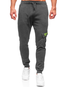 Pantaloni joggers cargo călduroși grafit Bolf HW2173
