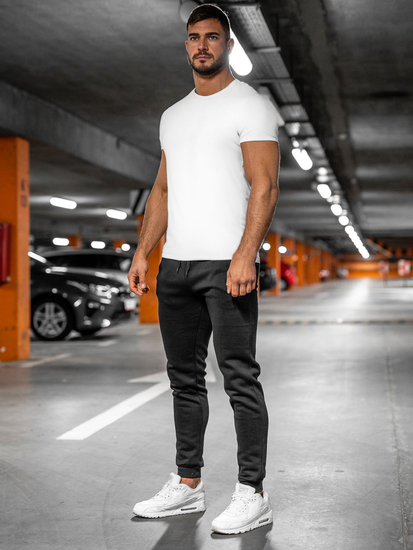 Pantaloni joggers negri Bolf XW01-A