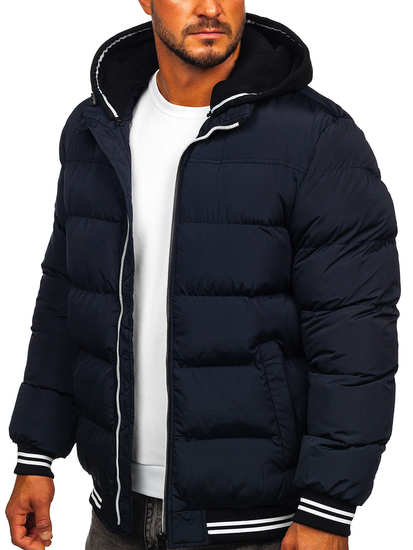 Geacă bleumarin de iarnă matlasată Bolf 6883