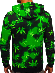 Hanorac negru-verde cu imprimeu Bolf 141006