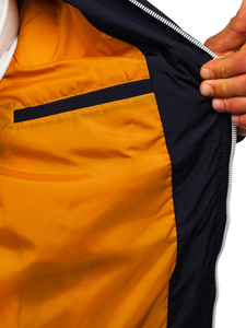 Geacă bleumarin de iarnă matlasată Bolf 6883