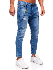 Blugi pentru bărbați, slim fit, bleumarin, Bolf TF251