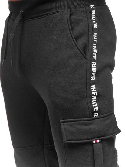 Pantaloni de training cargo negri Bolf JX9395