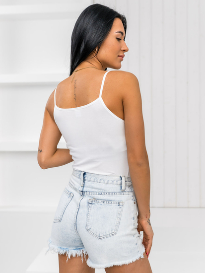 Maieu alb de damă cu bretele Bolf 17K535