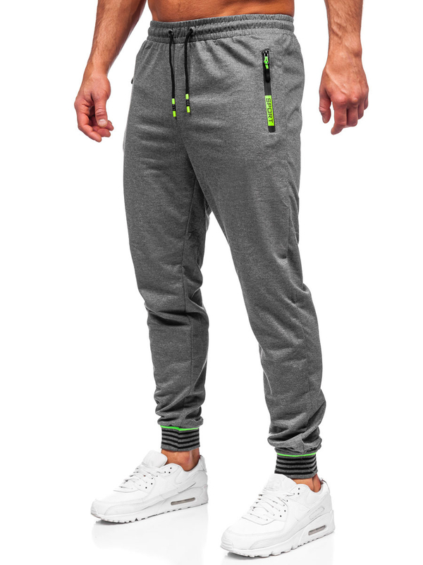 Pantaloni joggers gri-antracit Bolf K10332