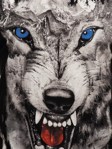 Maiou negru tank top cu imprimeu Bolf 14824