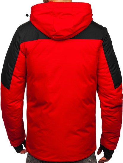 Geaca rosie de iarna pentru barbati Bolf 91M9902